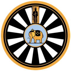 Round Table Thailand rondel: the Round Table wheel with a Thai elephant at its centre